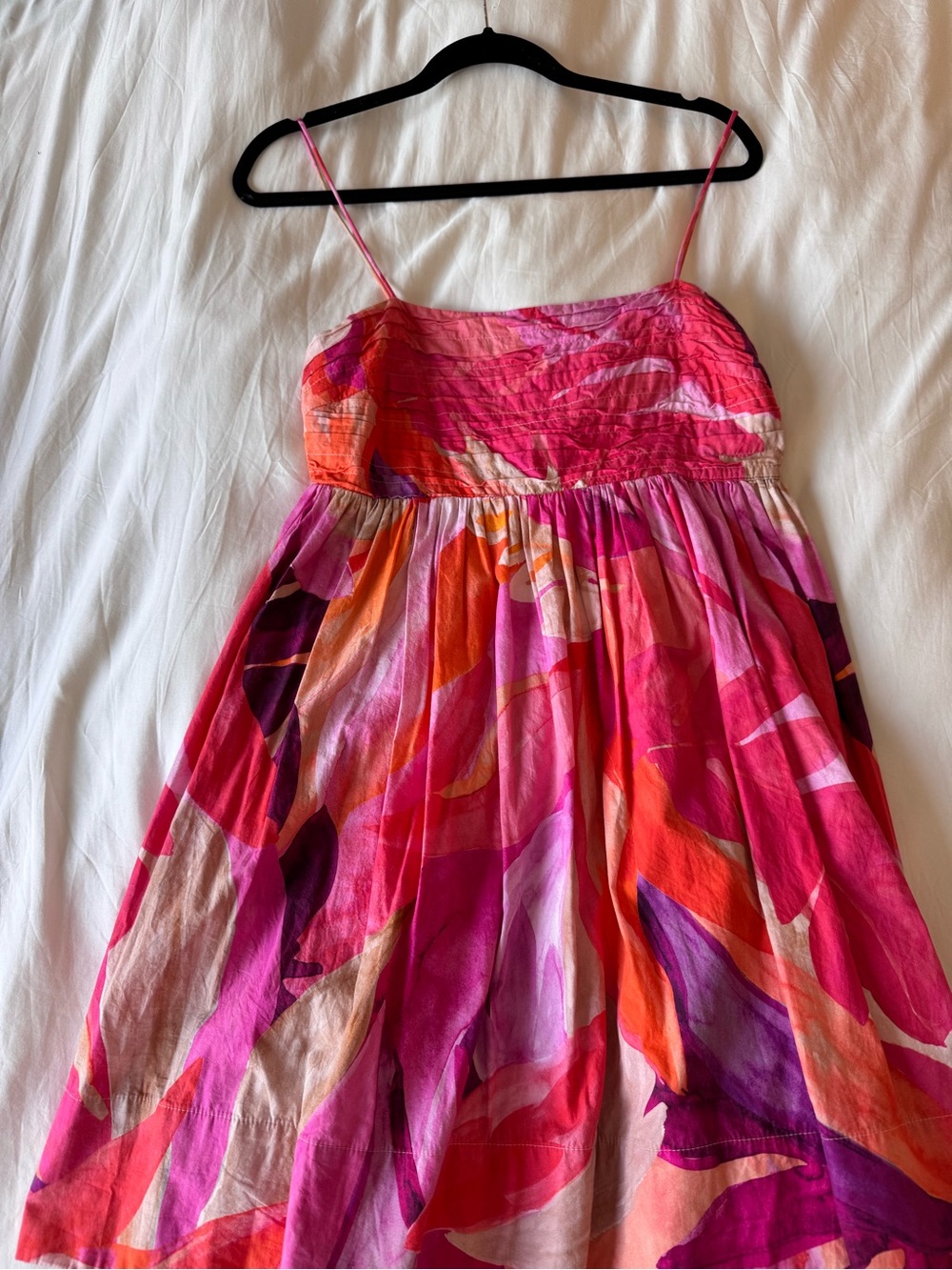 H&M Pink & Orange Abstract Babydoll Sundress